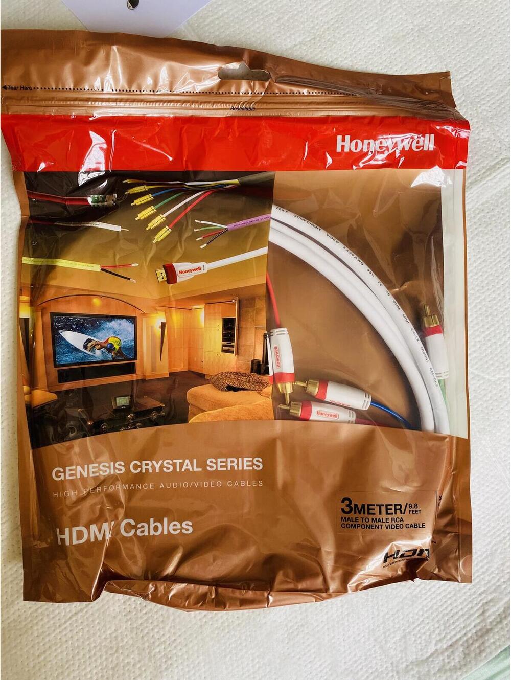 Honeywell Genesis Crystal Series RCA Cables 3-Meter-High Performance Audio